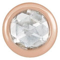 .06 Ct Rose-Cut Natural Diamond Bezel-Set Solitaire Pendant Slide (Style 88053)