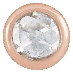 .06 Ct Rose-Cut Natural Diamond Bezel-Set Solitaire Pendant Slide (Style 88053)