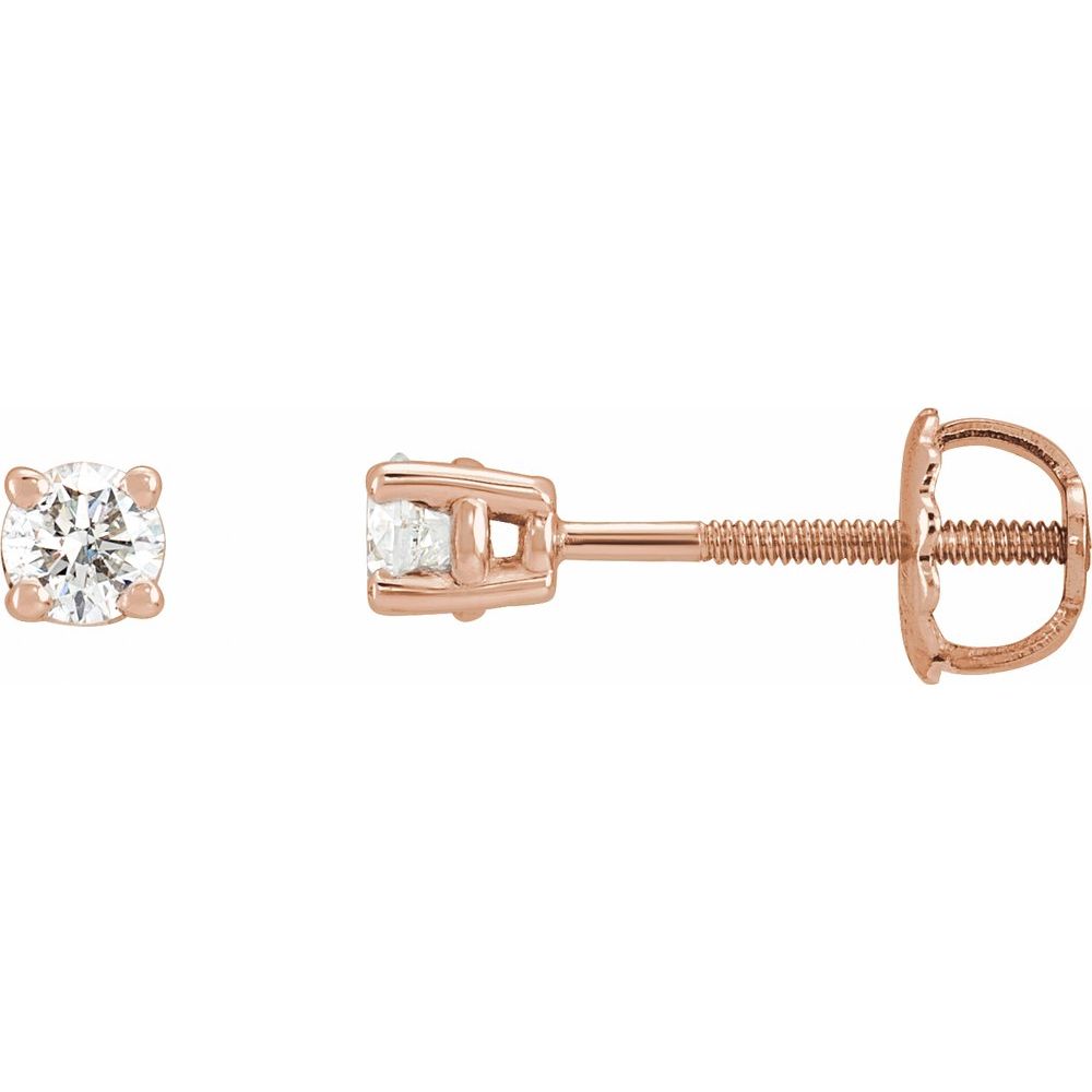 Round 4-Prong Stud Earrings