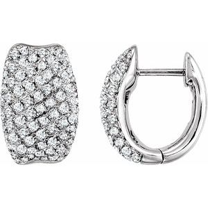 9/10 Ctw Natural Diamond Earrings (Style 68392)