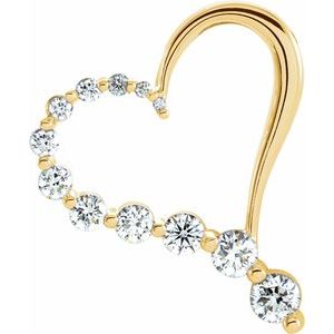 1 Ctw Natural Diamond Journey Heart Pendant (Style 65838)