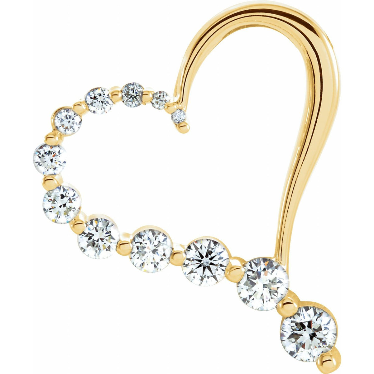 1 Ctw Natural Diamond Journey Heart Pendant (Style 65838)