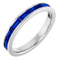 Impress 14K White Gold Lab Grown Blue Sapphire Stackable Ring