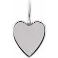 Jubilee Sterling Silver Engravable Heart Charmpendant