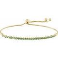 Natural Emerald Adjustable Bolo Bracelet (Style BRC900)