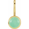 Essentials 14K Yellow Gold Natural Chrysoprase Charmpendant