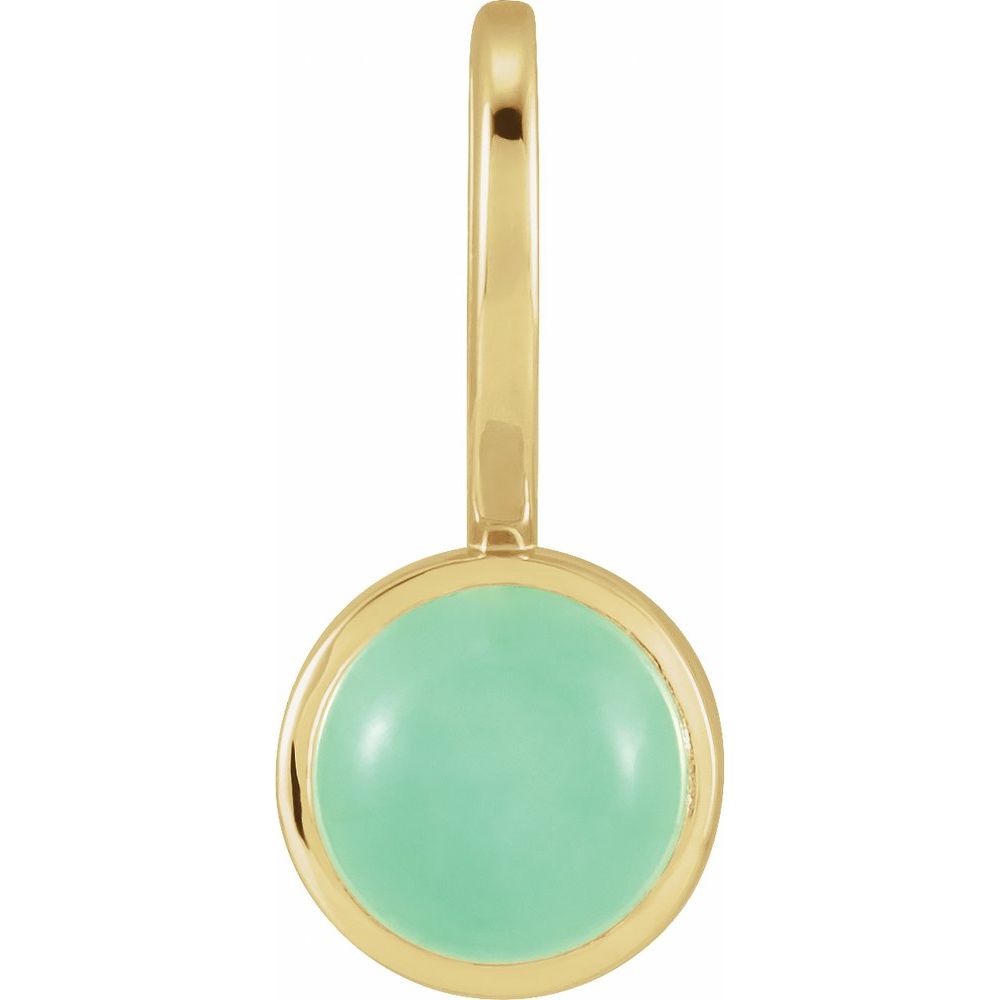 Essentials 14K Yellow Gold Natural Chrysoprase Charmpendant