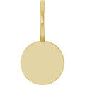 Jubilee 14K Yellow Gold Engravable Disc Charmpendant