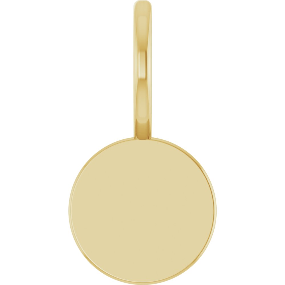 Jubilee 14K Yellow Gold Engravable Disc Charmpendant