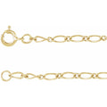 14K Yellow 1.5 mm Figaro 16" Chain
