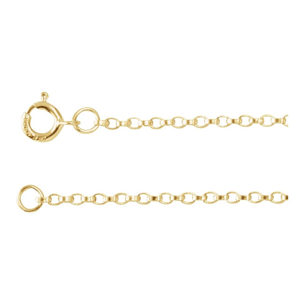 14K Yellow 1.1 mm Rolo 16" Chain