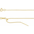 14K Yellow 1 mm Adjustable Threader Box 16-22" Chain