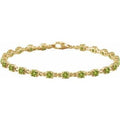 Natural Peridot Line Bracelet (Style BRC901)