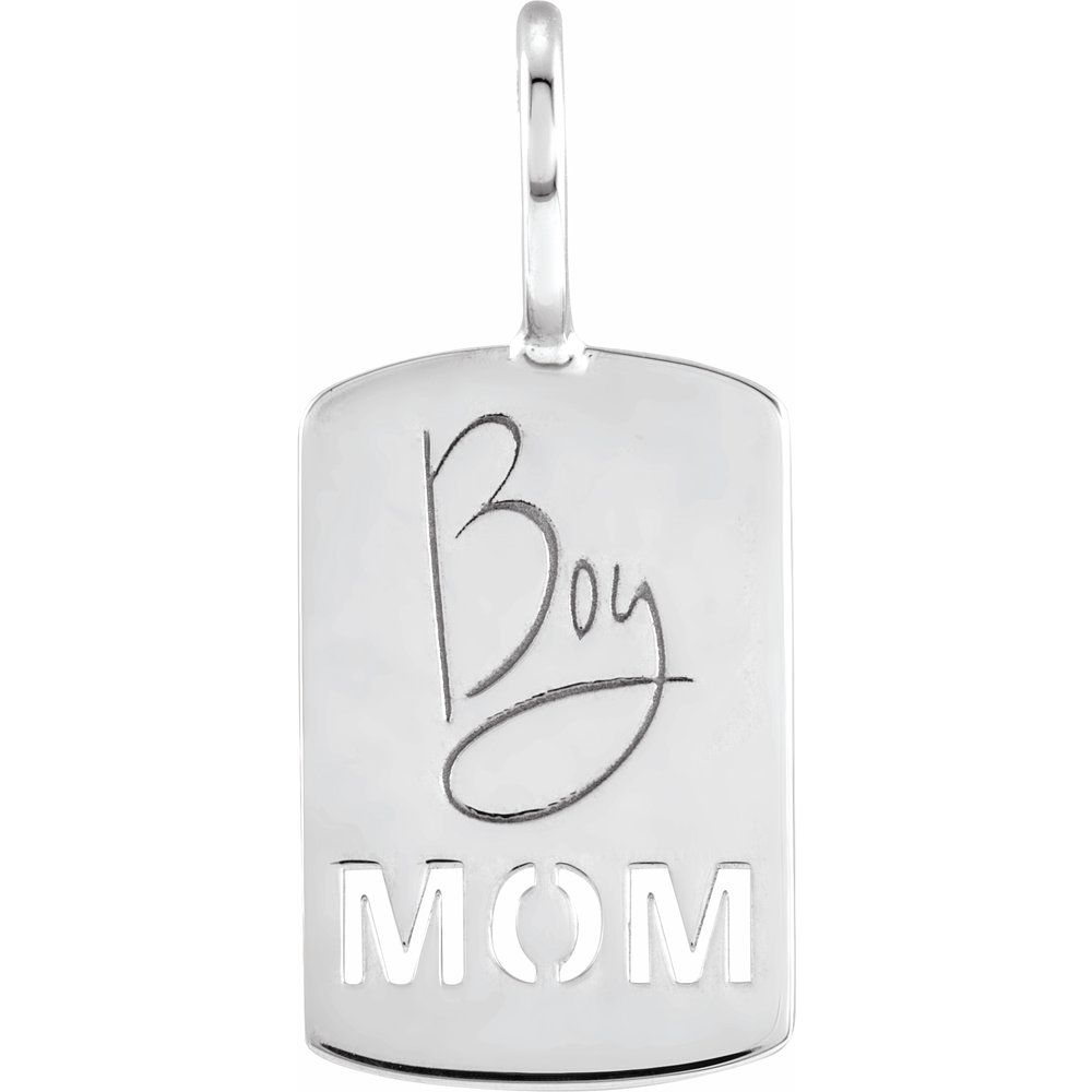 Jubilee 14K White Gold Boy Mom Charmpendant