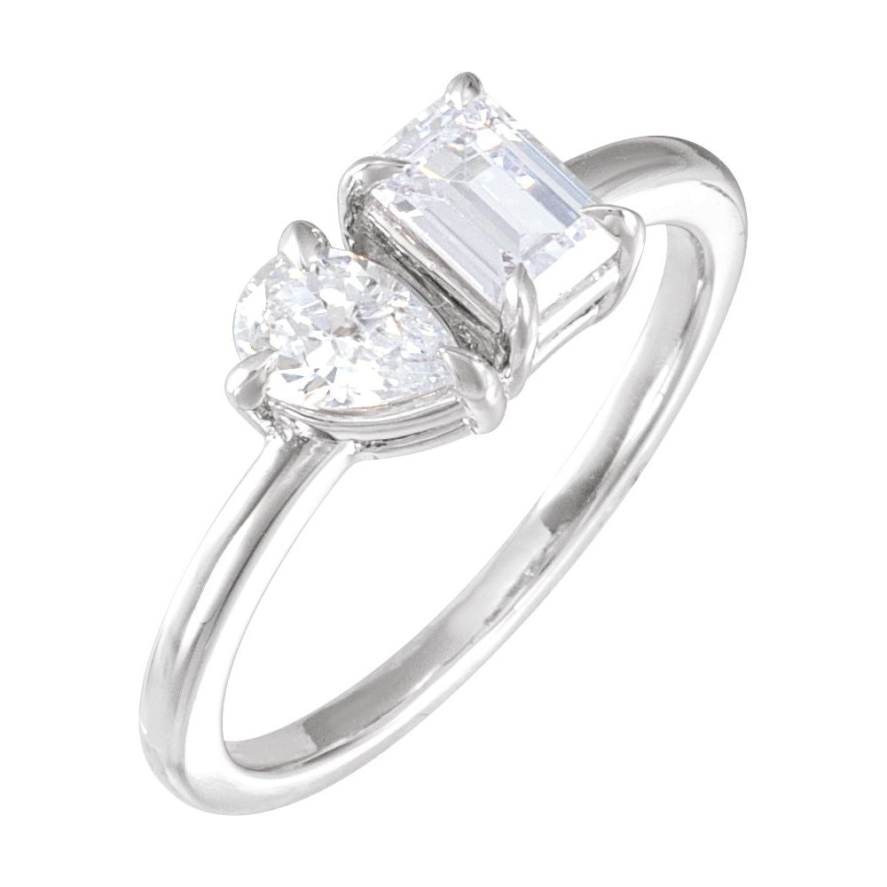 1 CTW Lab-Grown Diamond Two-Stone Ring (Style 688914)