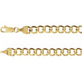 14K Yellow 5.3 mm Hollow Curb 16" Chain