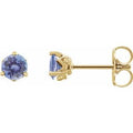 Natural Tanzanite 3-Prong Solitaire Earrings (Style 88189)