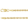 14K Yellow 2 mm Hollow Rope 18" Chain