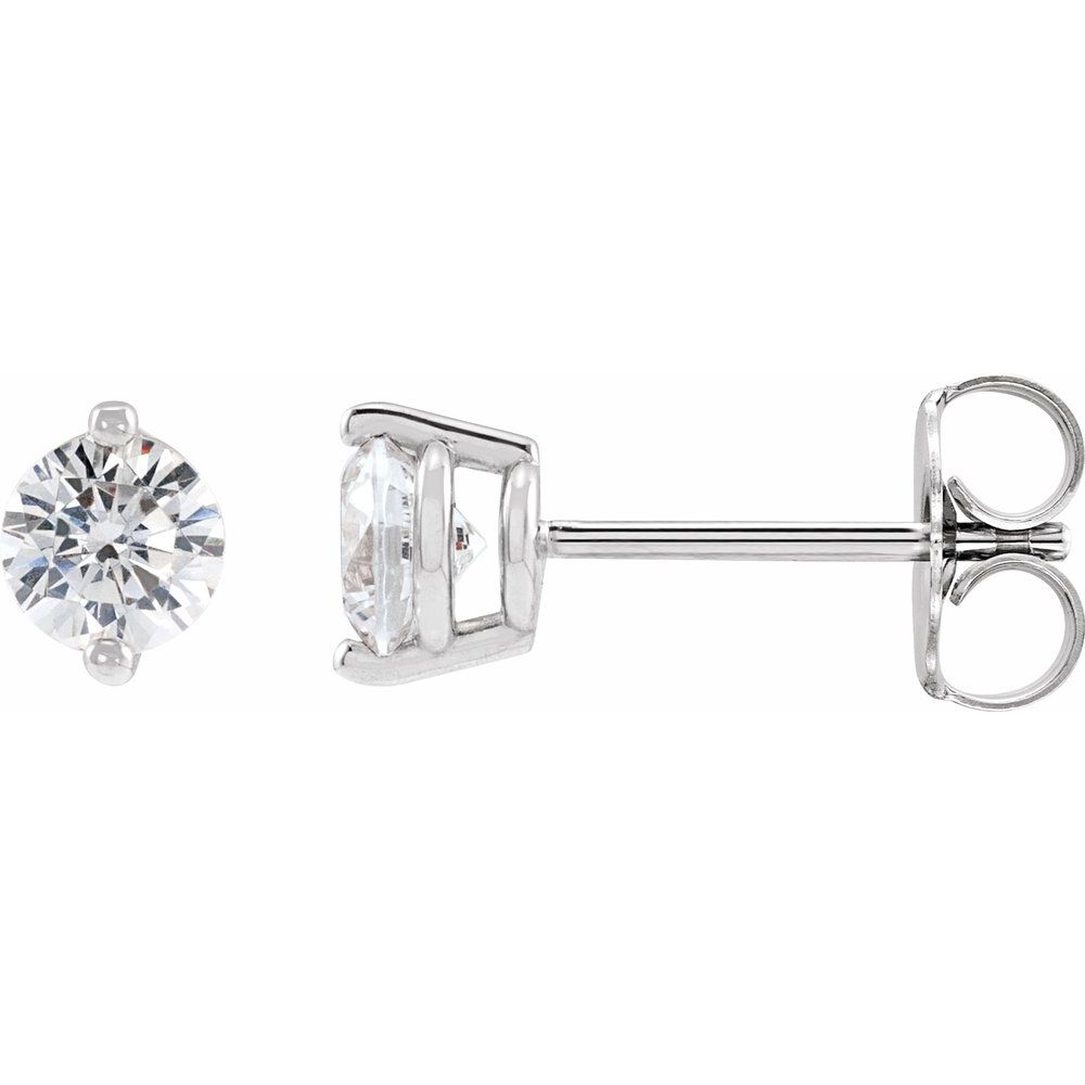 Round 2-Prong Stud Earrings