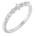 Impress 14K White Gold 1/8 Ctw Natural Diamond Stackable Ring (Style 126532)