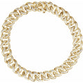 14K Yellow 1 1/2 CTW Natural Diamond Link 7" Bracelet