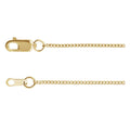 14K Yellow Gold 1 mm Diamond-Cut Curb 18" Chain