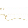 14K Yellow 1 mm Adjustable Threader Bead 16-22" Chain
