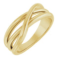 Utility 14K Yellow Gold Criss Cross Ring
