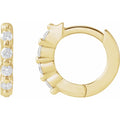 14K Yellow Gold 1/10 CTW Natural Diamond 10.74 mm Hinged Hoop Earrings