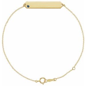 Blue Sapphire Geometric Bracelet (Style BRC769)