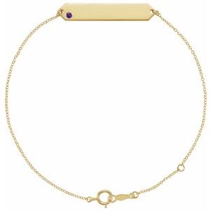 Natural Amethyst Geometric Bracelet (Style BRC769)