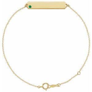 Natural Emerald Geometric Bracelet (Style BRC769)