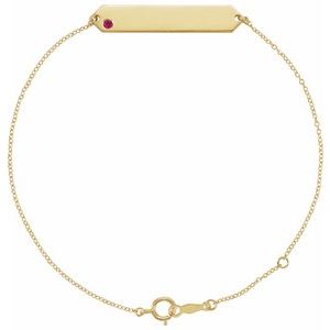 Natural Ruby Geometric Bracelet (Style BRC769)