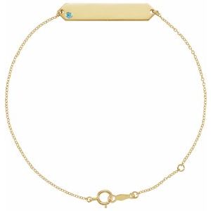 Blue Zircon Geometric Bracelet (Style BRC769)