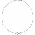 Platinum 1/10 CTW Natural Diamond Bar 6 1/2-7 1/2" Bracelet