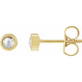 Youth Bezel-Set Stud Earrings