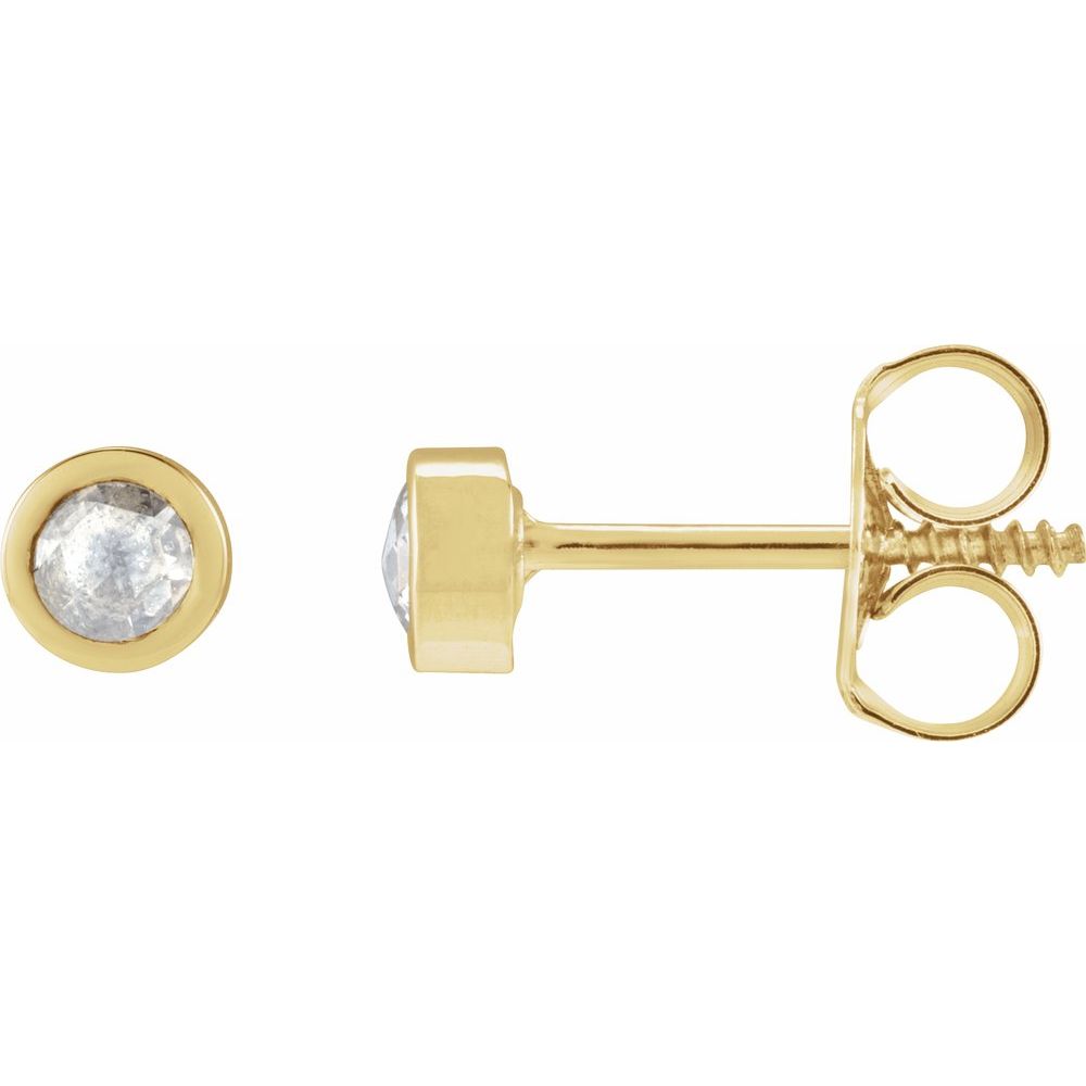 Youth Bezel-Set Stud Earrings