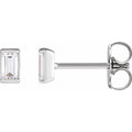 Straight Baguette Channel-Set Stud Earrings