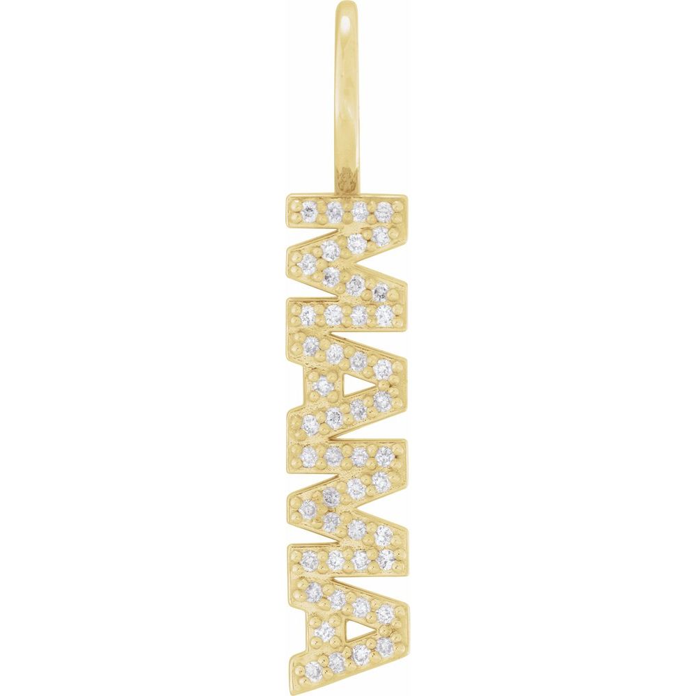 Jubilee 14K Yellow Gold 110 Ctw Natural Diamond Mama Charmpendant