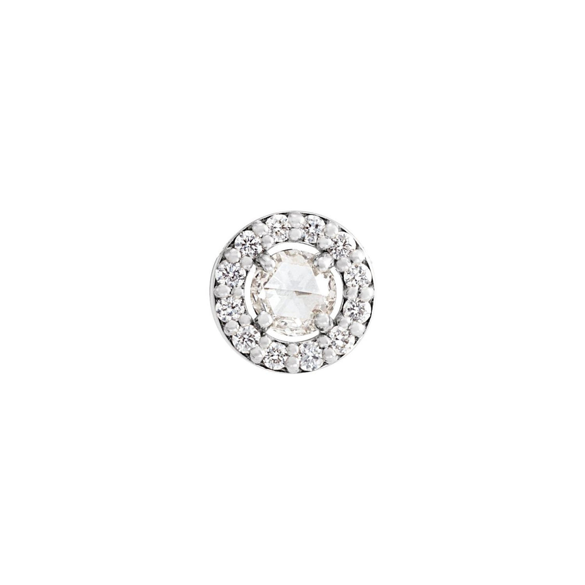 1/8 Ctw Natural Rose-Cut Natural Diamond Halo-Style Pendant Slide (Style 88054)
