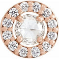 1/3 Ctw Natural Rose-Cut Natural Diamond Halo-Style Pendant Slide (Style 88054)