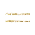 14K Yellow 2.6 mm Diamond-Cut Anchor 18" Chain