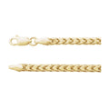 14K Yellow 3.4 mm Hollow Diamond-Cut Franco 8" Chain