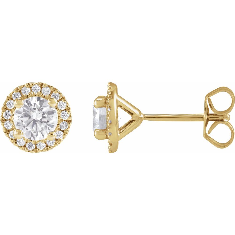 Cocktail-Style Halo-Style Stud Earrings