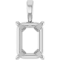 Emerald 4-Prong Solitaire Pendant