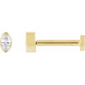 Marquise Bezel-Set Stud Earrings