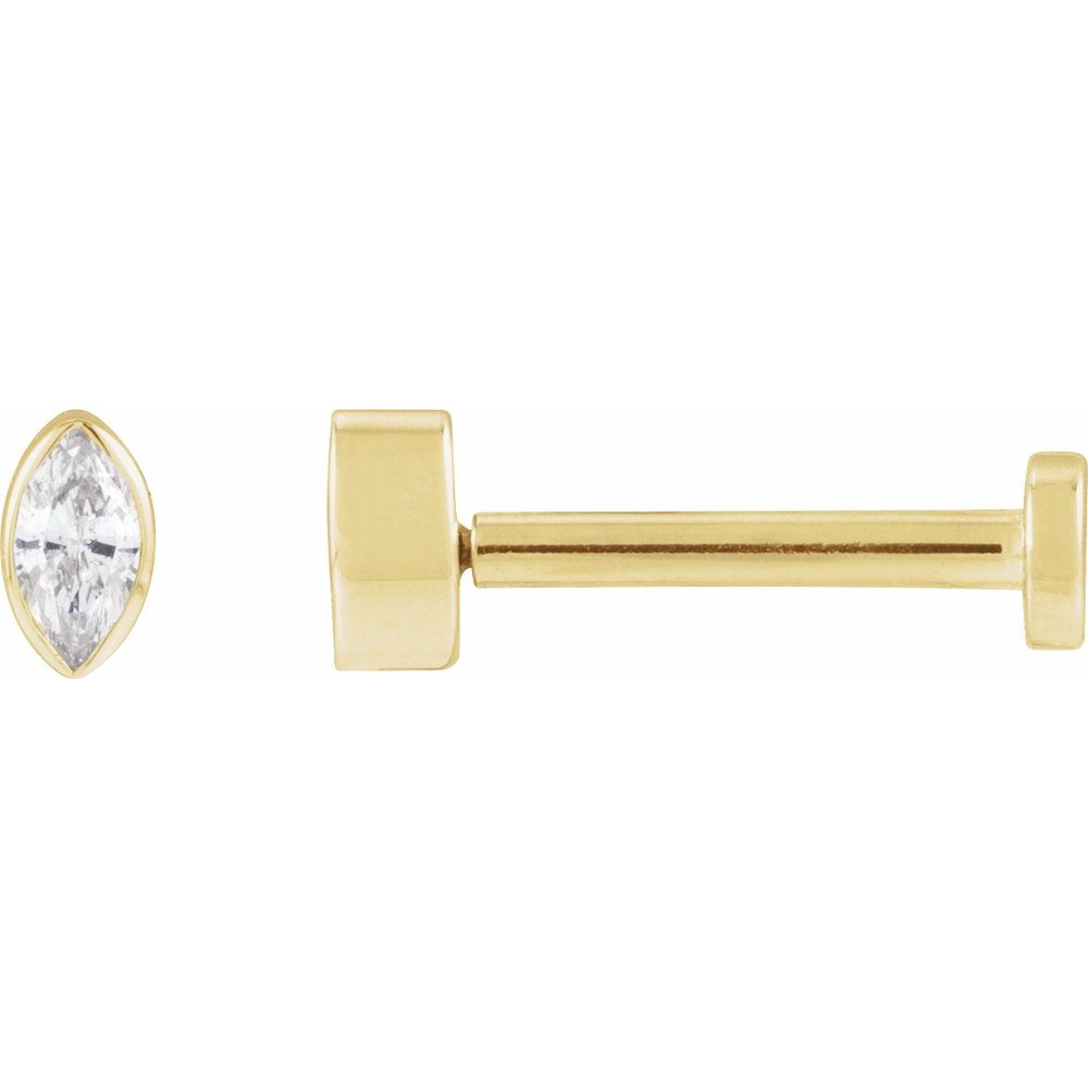 Marquise Bezel-Set Stud Earrings