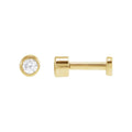 Round Bezel-Set Earrings