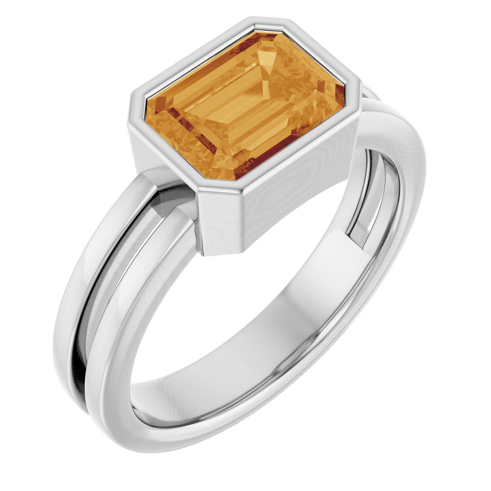 Impress Sterling Silver Natural Citrine Ring
