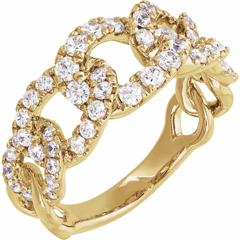 14K Yellow Gold 1 CTW Lab-Grown Diamond Ring